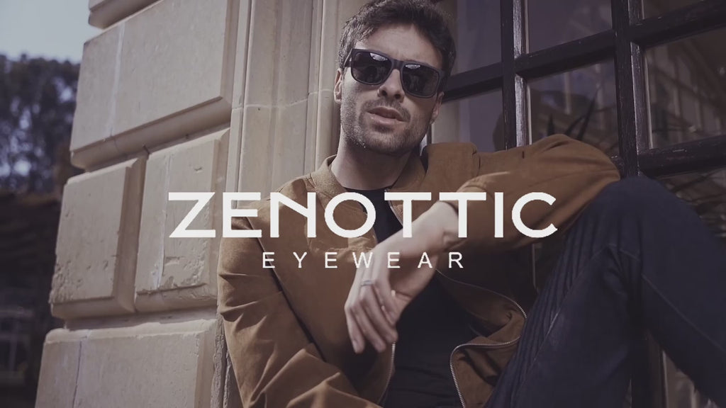 ZENOTTIC Men's Polarized Sunglasses - Lightweight TR90 Frame Square Mens Sunglasses UV400 Protection